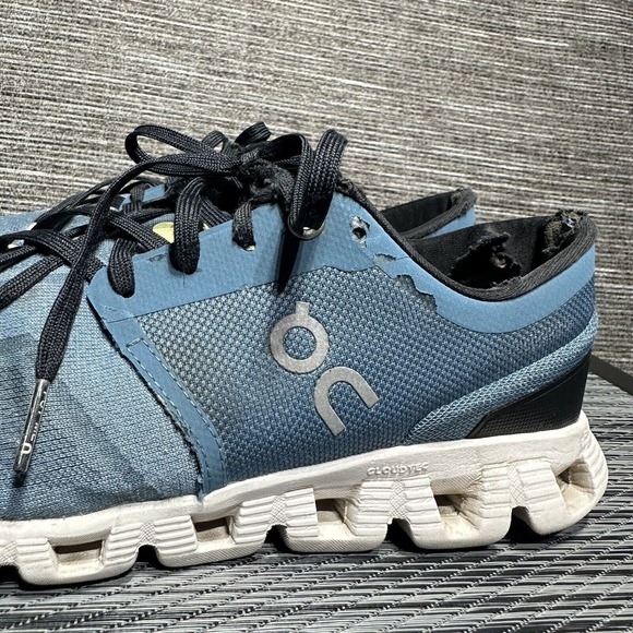 On Running Shoes Men's Cloud X 3 Pewter Blue White Size 7 - Picture 2 of 13